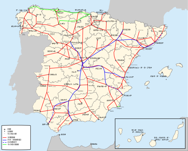スペイン鉄道路線